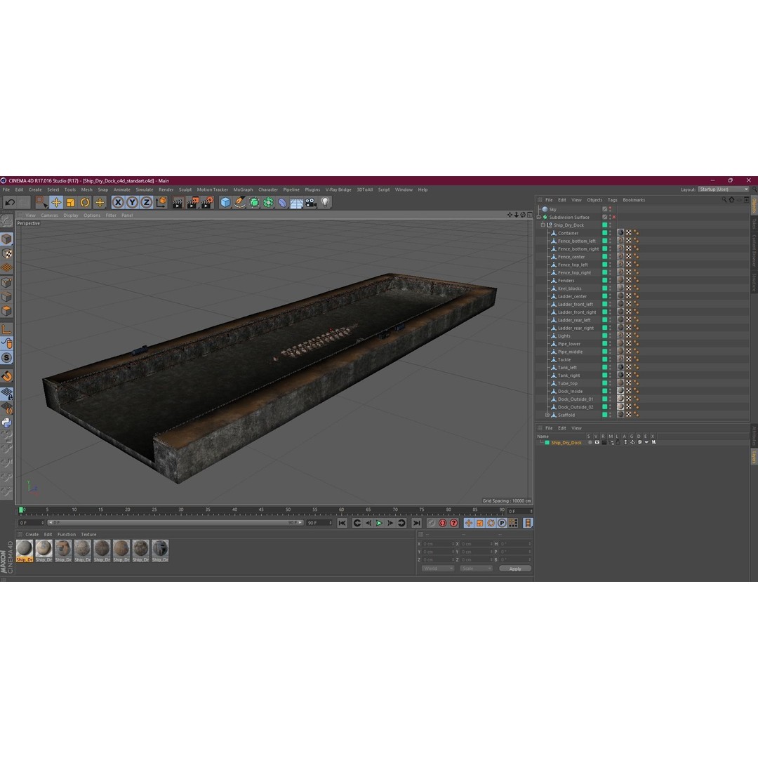 Ship Dry Dock 3D Model – Detailed Facility for Maritime Engineering - View 24