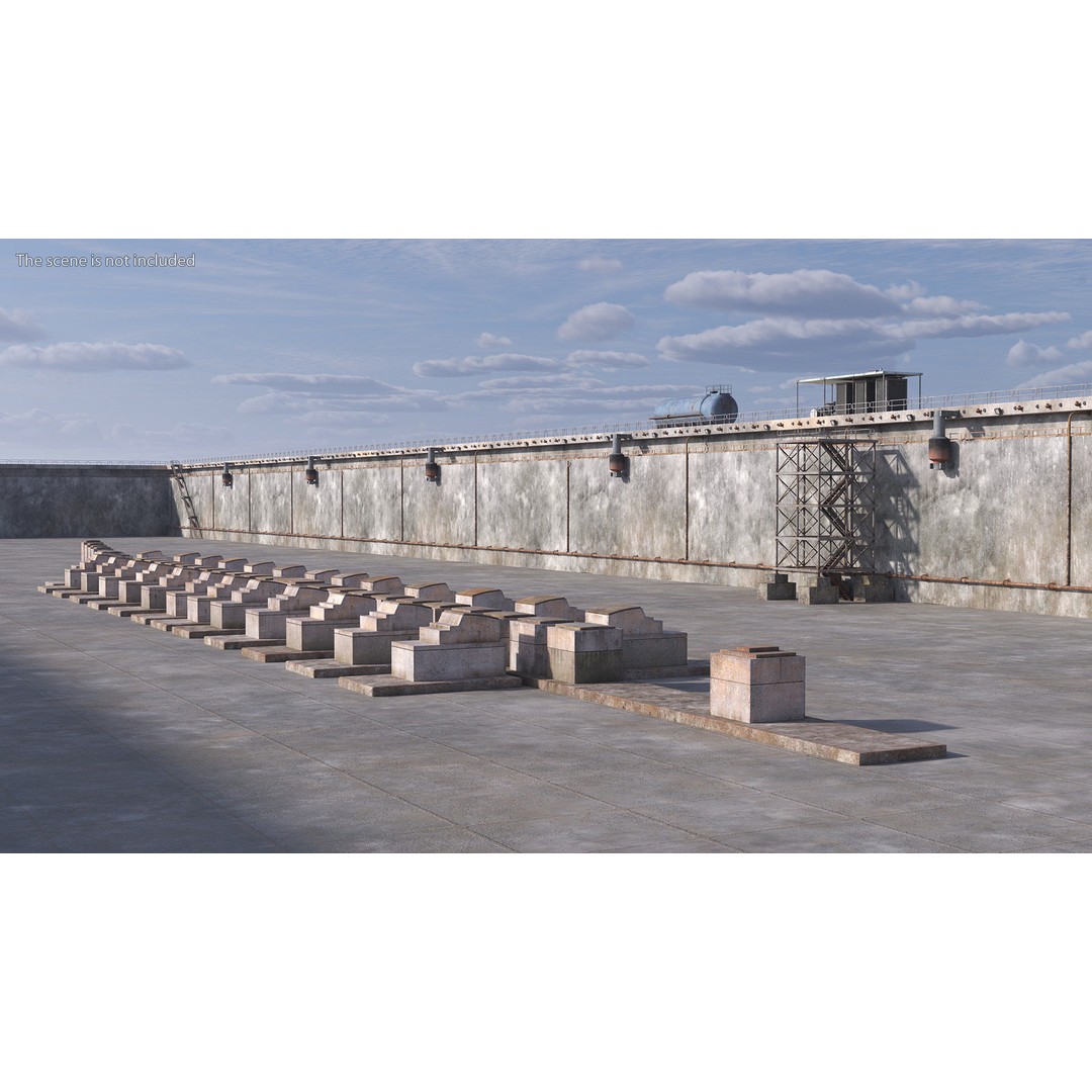 Ship Dry Dock 3D Model – Detailed Facility for Maritime Engineering - View 3
