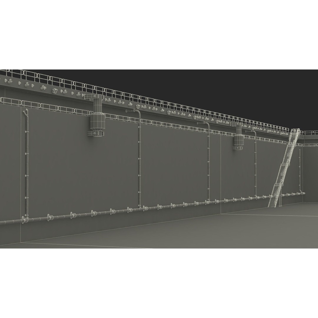 Ship Dry Dock 3D Model – Detailed Facility for Maritime Engineering - View 31