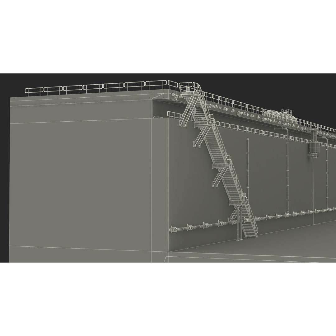 Ship Dry Dock 3D Model – Detailed Facility for Maritime Engineering - View 32