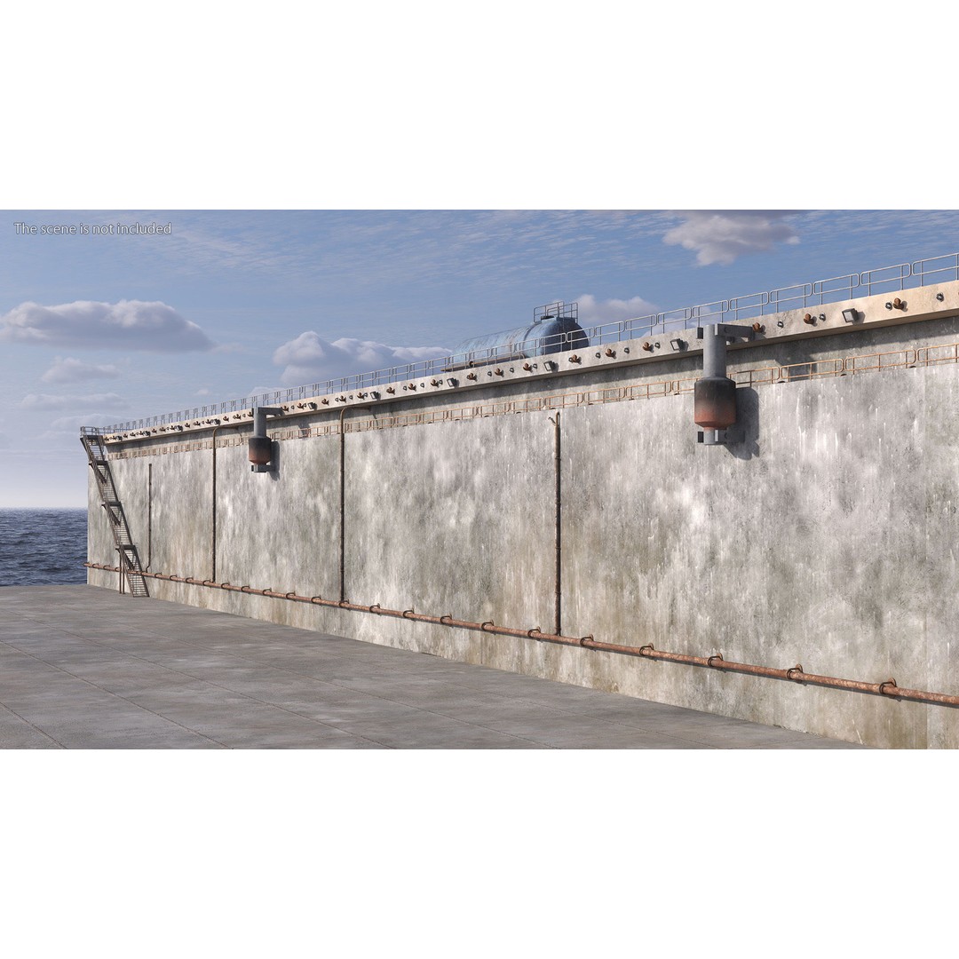 Ship Dry Dock 3D Model – Detailed Facility for Maritime Engineering - View 4