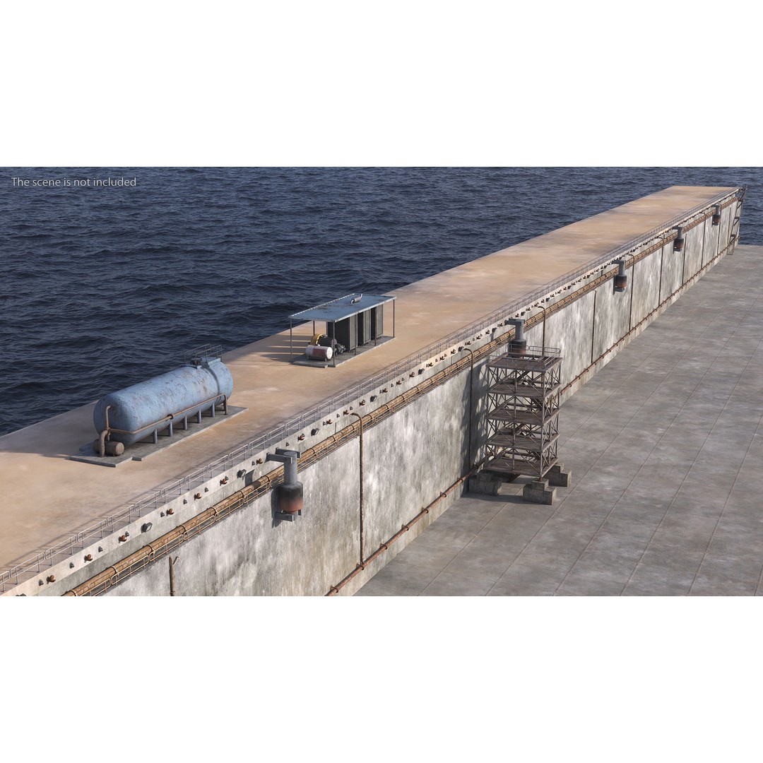 Ship Dry Dock 3D Model – Detailed Facility for Maritime Engineering - View 5