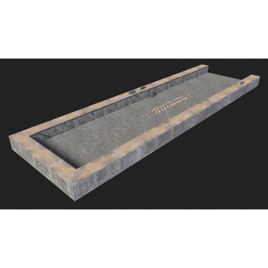 Ship Dry Dock 3D Model – Detailed Facility for Maritime Engineering - View 7