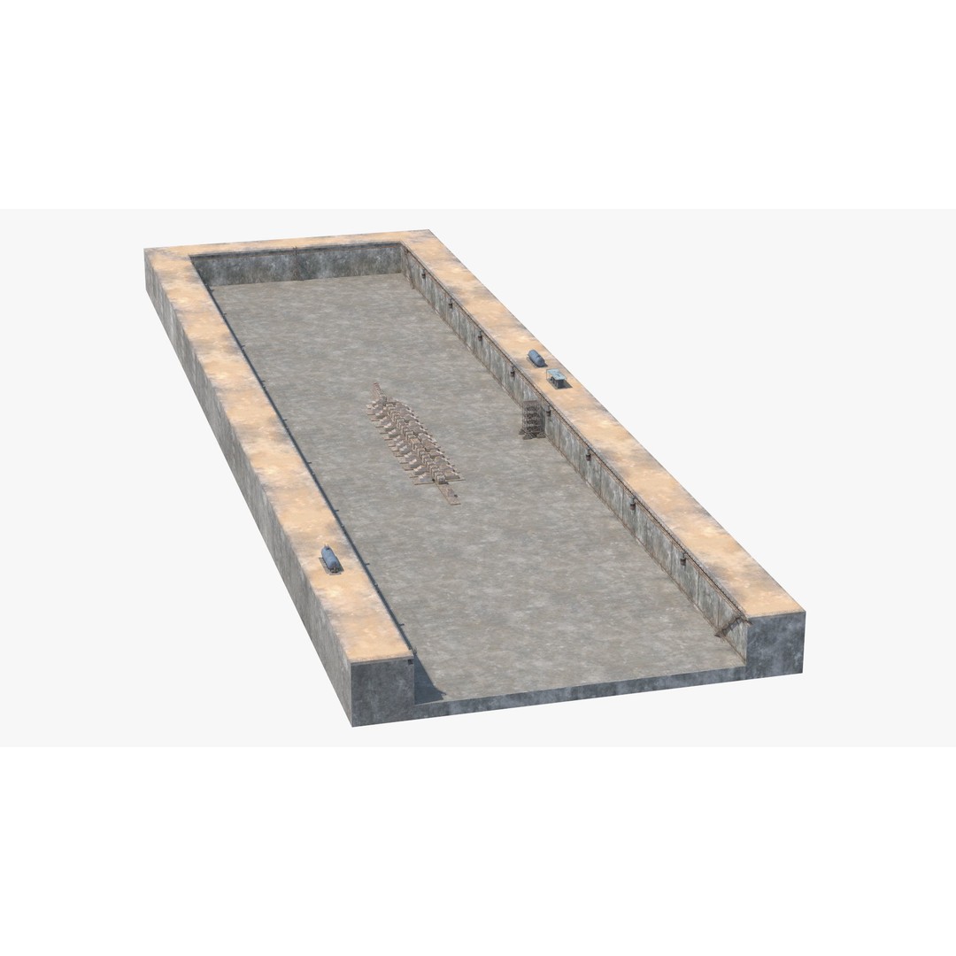 Ship Dry Dock 3D Model – Detailed Facility for Maritime Engineering - View 8
