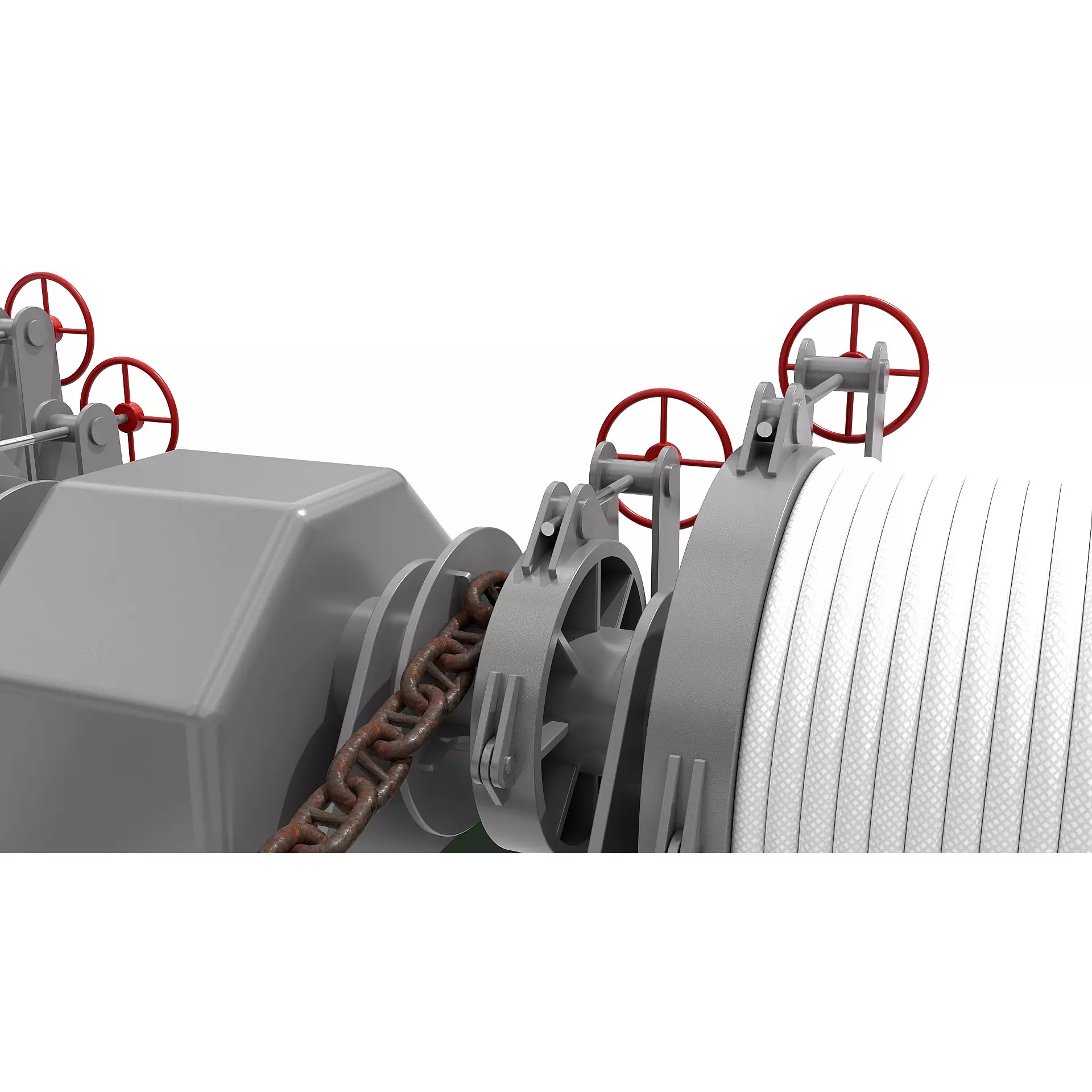 Windlass Anchor Winch - Game-Ready 3D Model - View 11