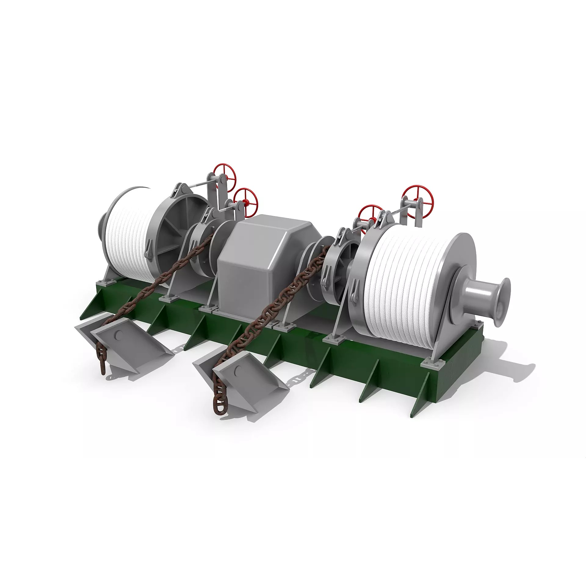 Windlass Anchor Winch - Game-Ready 3D Model - View 2