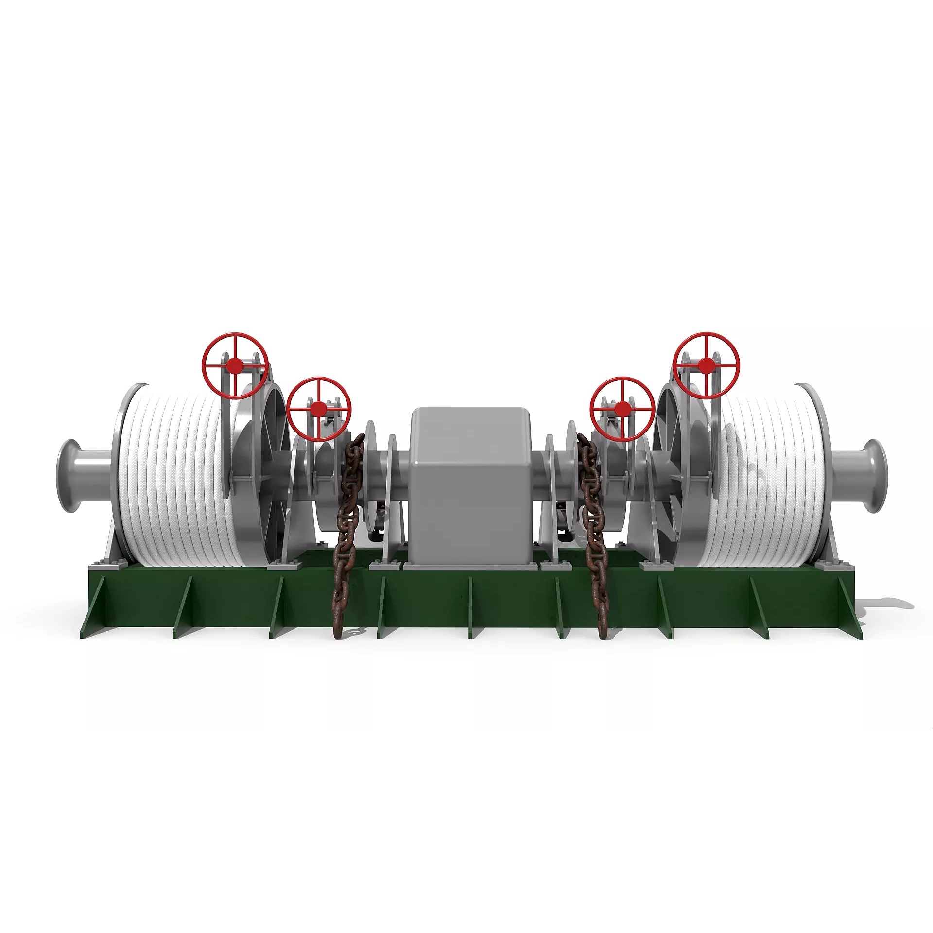 Windlass Anchor Winch - Game-Ready 3D Model - View 3