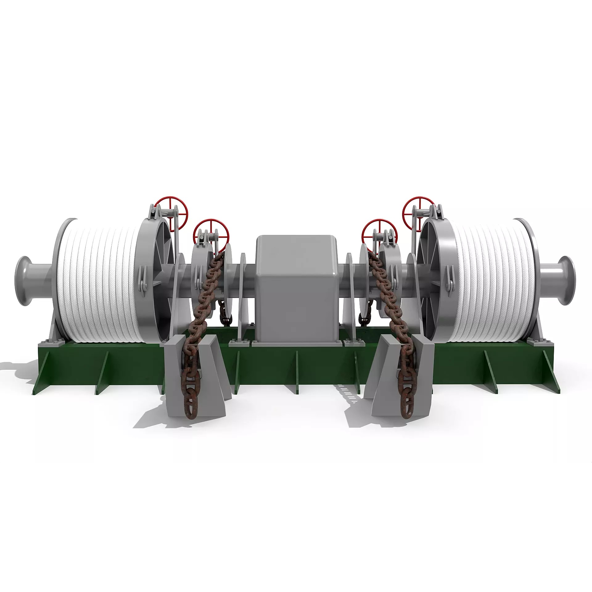 Windlass Anchor Winch - Game-Ready 3D Model - View 4