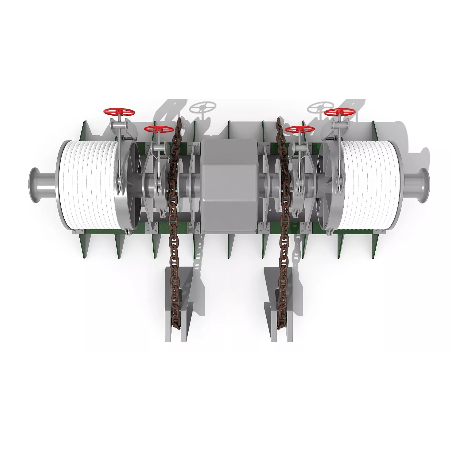 Windlass Anchor Winch - Game-Ready 3D Model - View 5