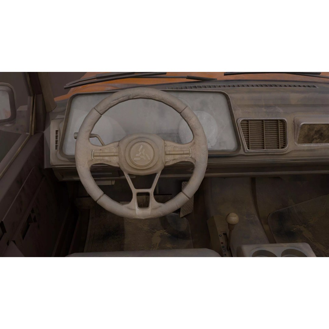 Old Rusty Pickup Truck 3D Model – Low Poly Game Asset, FBX, PBR - View 33