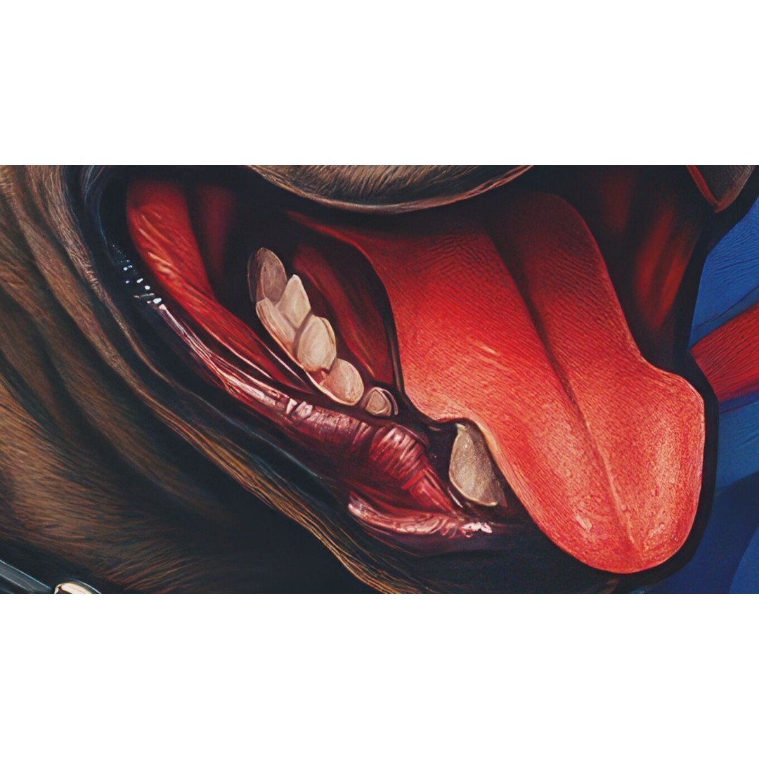 Dog and Serpent Mural 3D Model – Ultra HD 16K Texture, JPEG - View 12