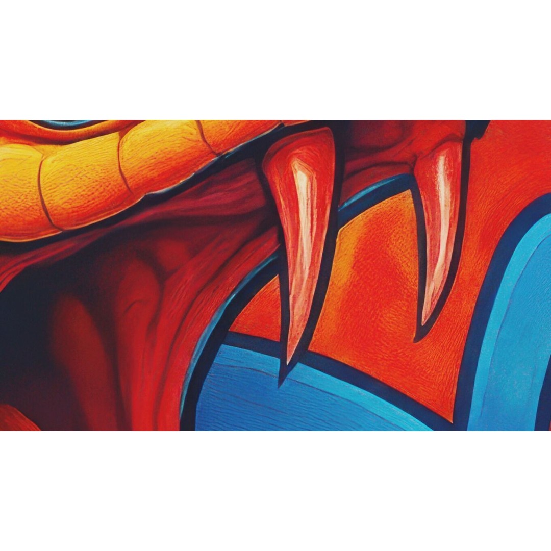 Dog and Serpent Mural 3D Model – Ultra HD 16K Texture, JPEG - View 7
