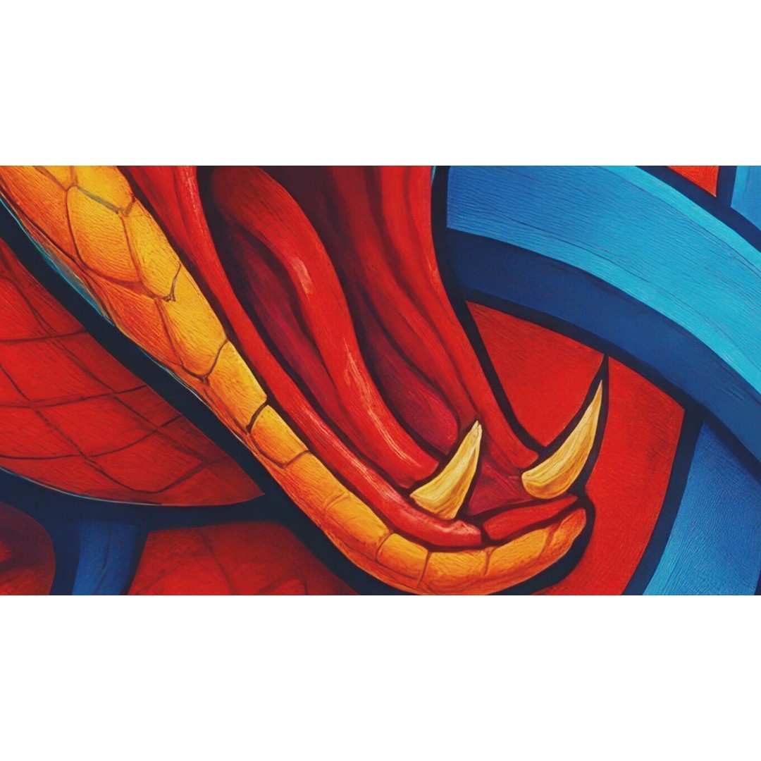 Dog and Serpent Mural 3D Model – Ultra HD 16K Texture, JPEG - View 9