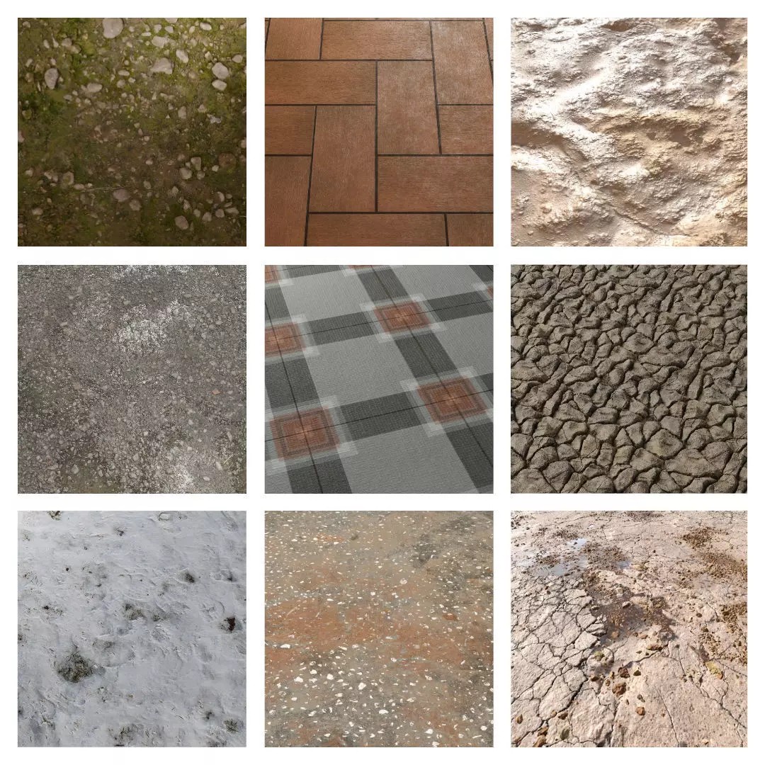 Floor PBR Texture Pack 3D Model – Realistic Textures for Games, FBX - View 2