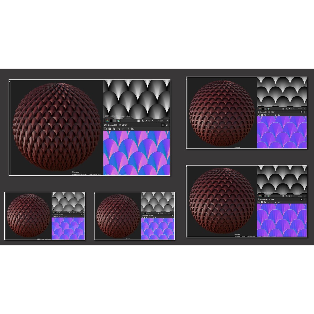 100 Alpha and Normal Maps 3D Model – Textures for ZBrush and Blender - View 10