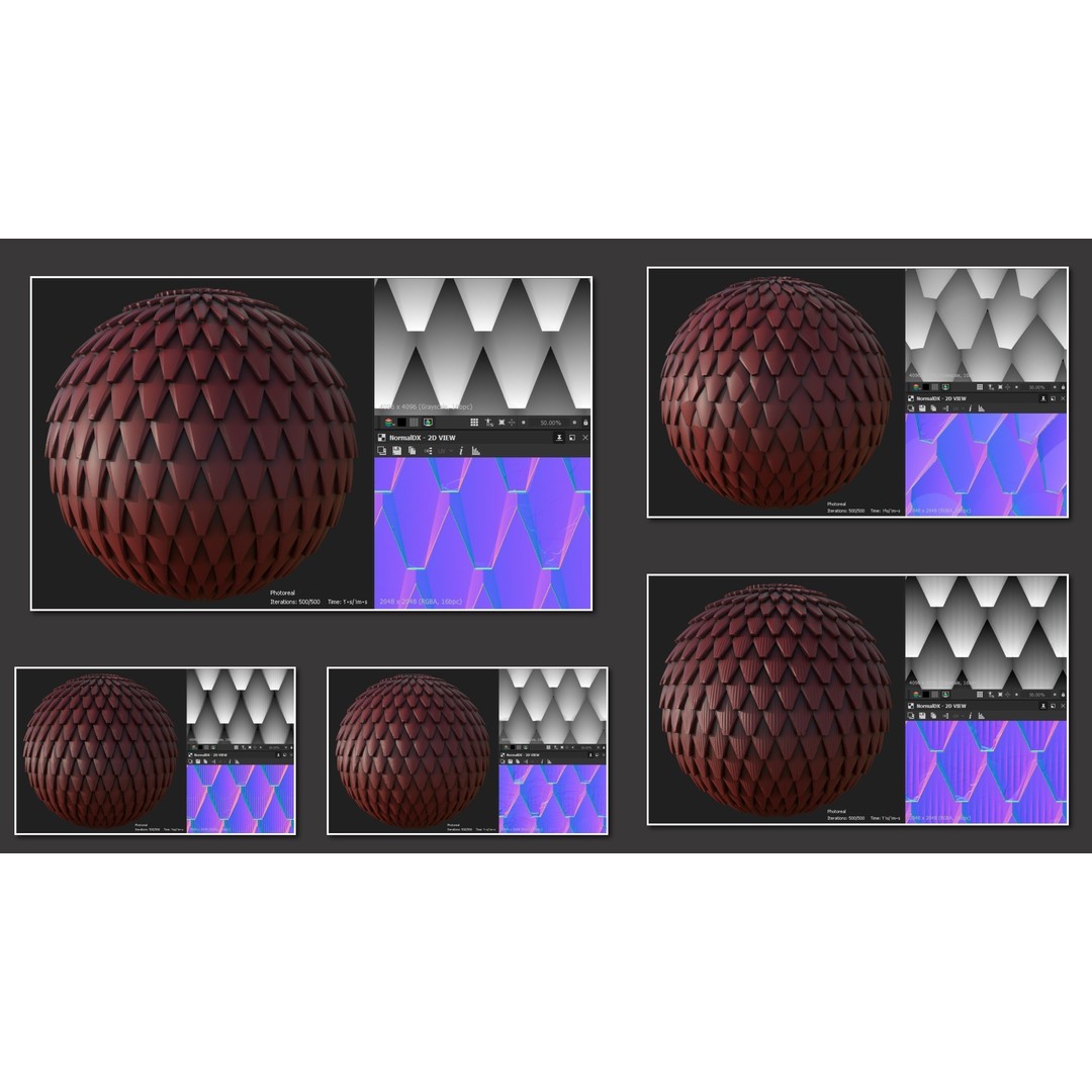 100 Alpha and Normal Maps 3D Model – Textures for ZBrush and Blender - View 13