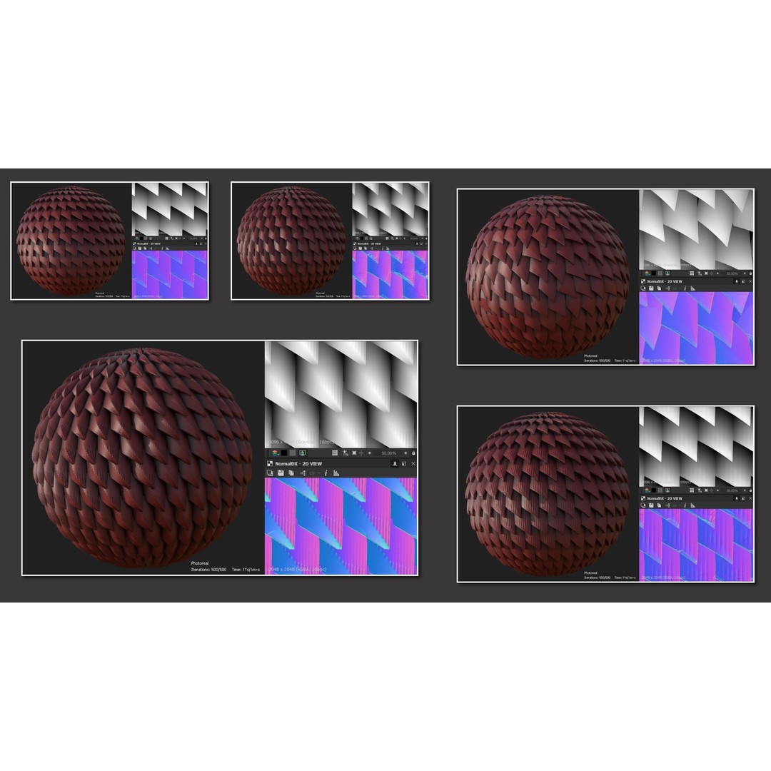 100 Alpha and Normal Maps 3D Model – Textures for ZBrush and Blender - View 15