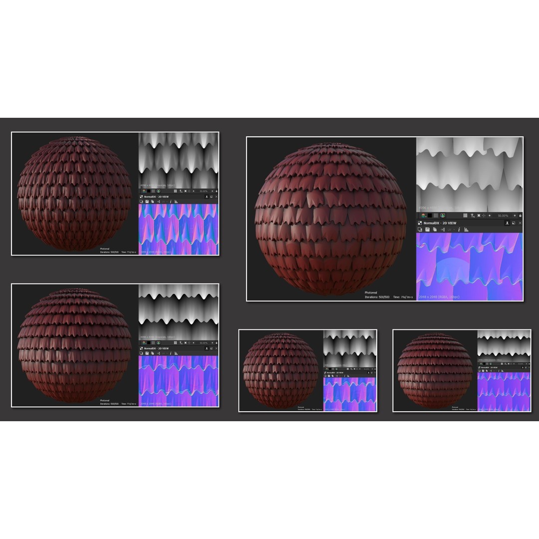 100 Alpha and Normal Maps 3D Model – Textures for ZBrush and Blender - View 16