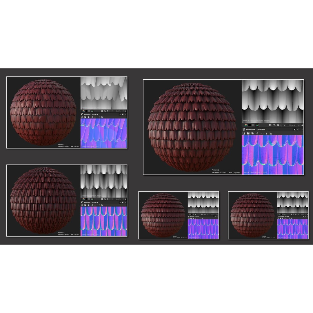 100 Alpha and Normal Maps 3D Model – Textures for ZBrush and Blender - View 17