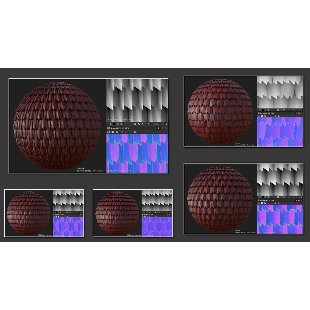 100 Alpha and Normal Maps 3D Model – Textures for ZBrush and Blender - View 19