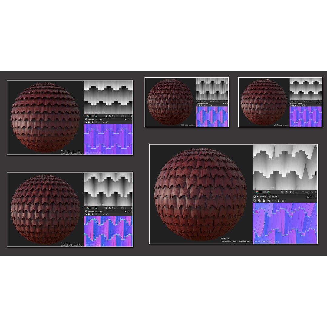 100 Alpha and Normal Maps 3D Model – Textures for ZBrush and Blender - View 21