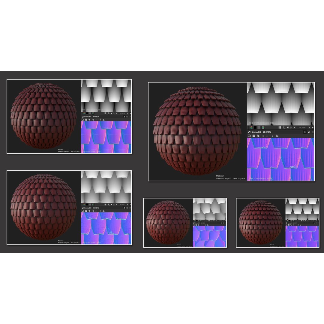 100 Alpha and Normal Maps 3D Model – Textures for ZBrush and Blender - View 3