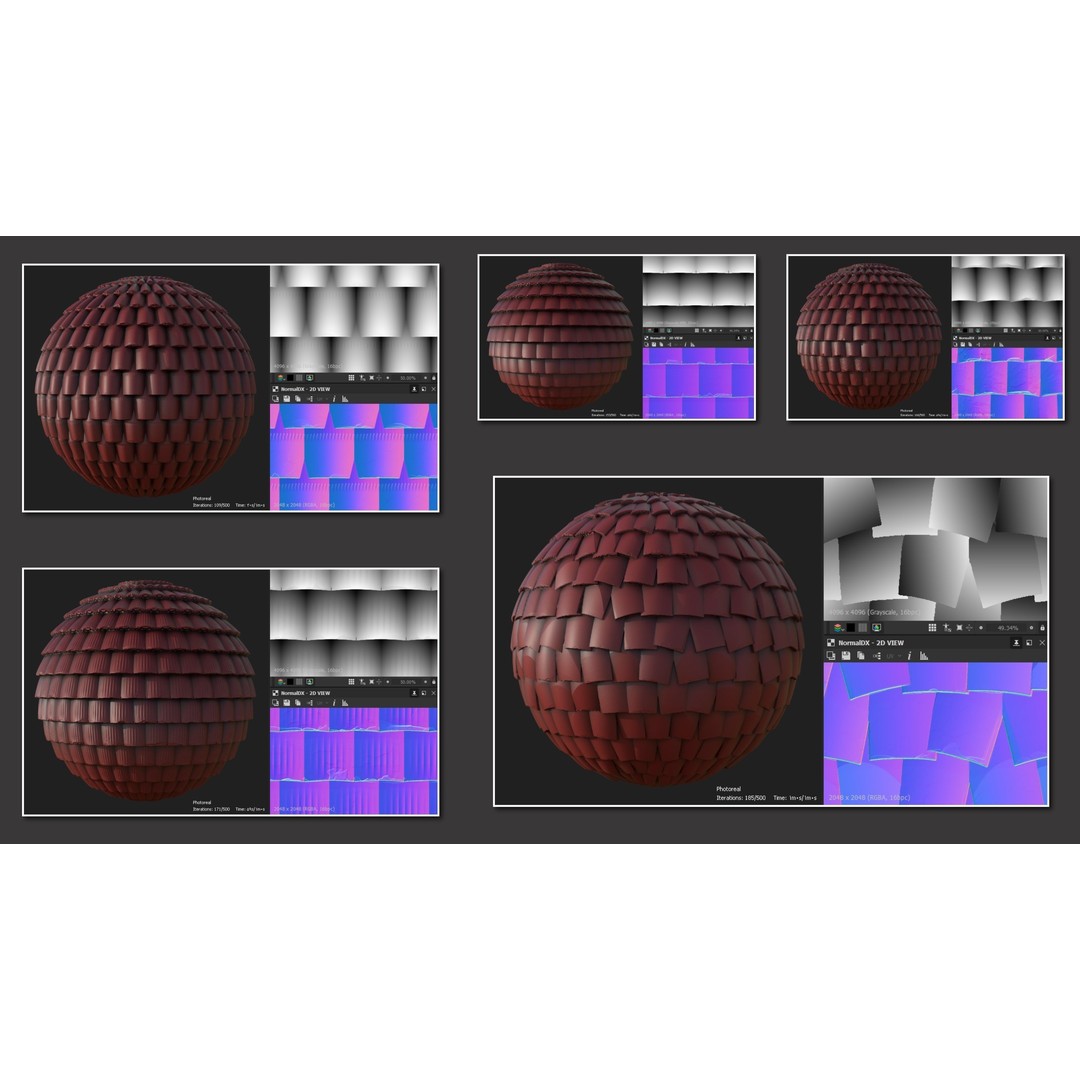 100 Alpha and Normal Maps 3D Model – Textures for ZBrush and Blender - View 4