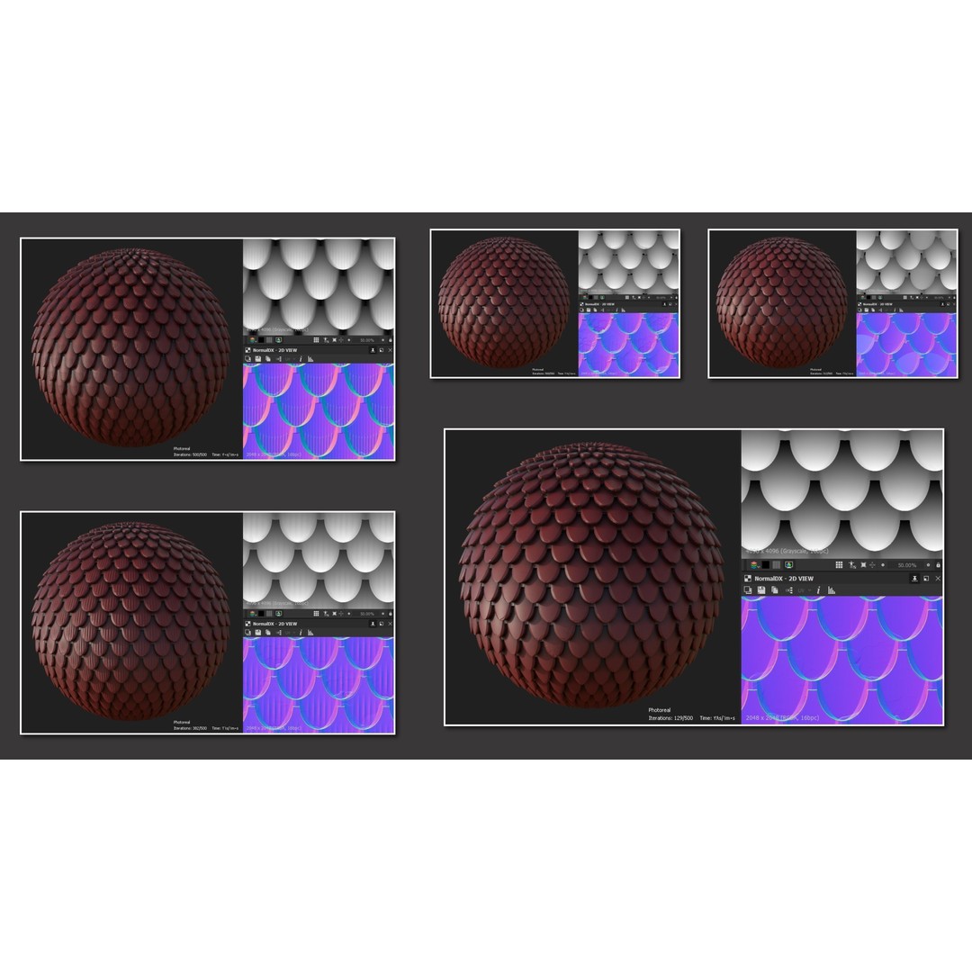 100 Alpha and Normal Maps 3D Model – Textures for ZBrush and Blender - View 6