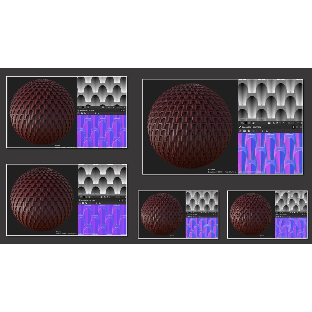 100 Alpha and Normal Maps 3D Model – Textures for ZBrush and Blender - View 7
