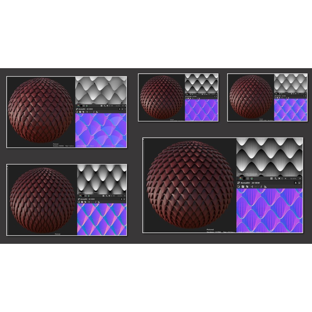 100 Alpha and Normal Maps 3D Model – Textures for ZBrush and Blender - View 8