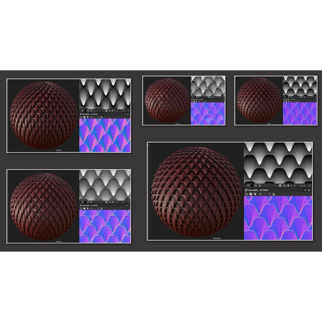 100 Alpha and Normal Maps 3D Model – Textures for ZBrush and Blender - View 9