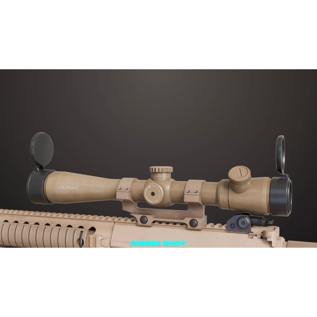 Sniper Rifle 07 Sandal 3D Model – Low Poly Game Asset, PBR Textures - View 27