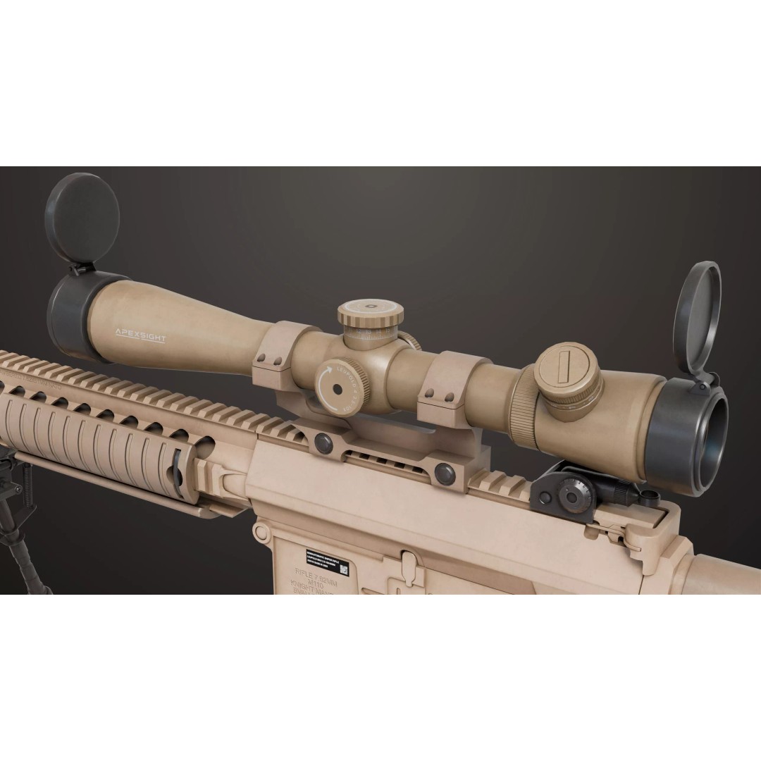 Sniper Rifle 07 Sandal 3D Model – Low Poly Game Asset, PBR Textures - View 9