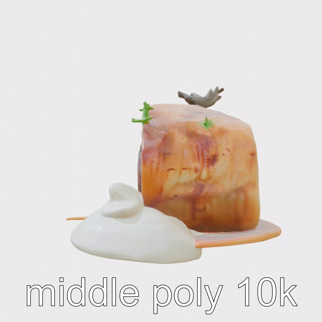 Deconstructed Beef Wellington 3D Model – Low Poly Culinary Asset, FBX - View 2