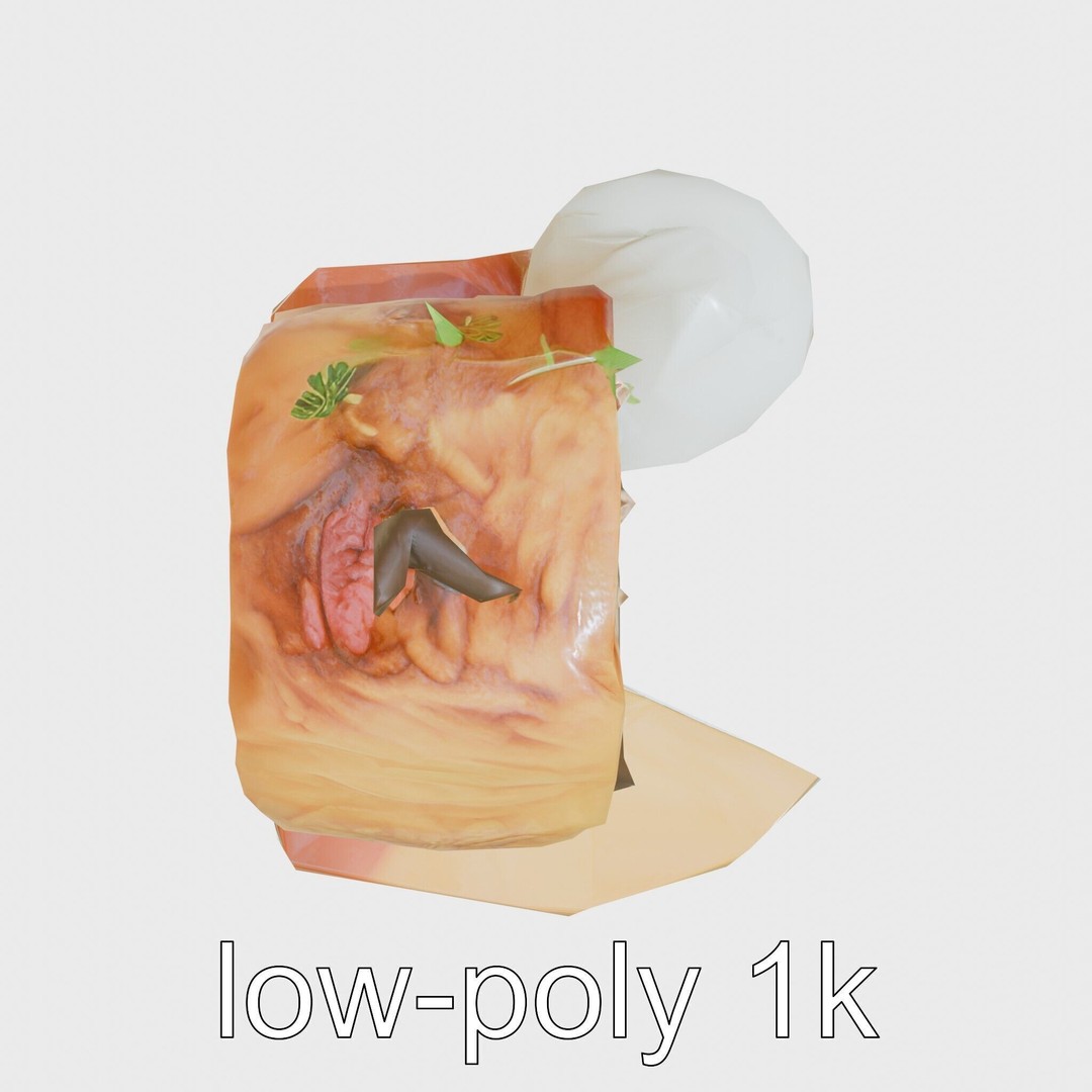 Deconstructed Beef Wellington 3D Model – Low Poly Culinary Asset, FBX - View 6