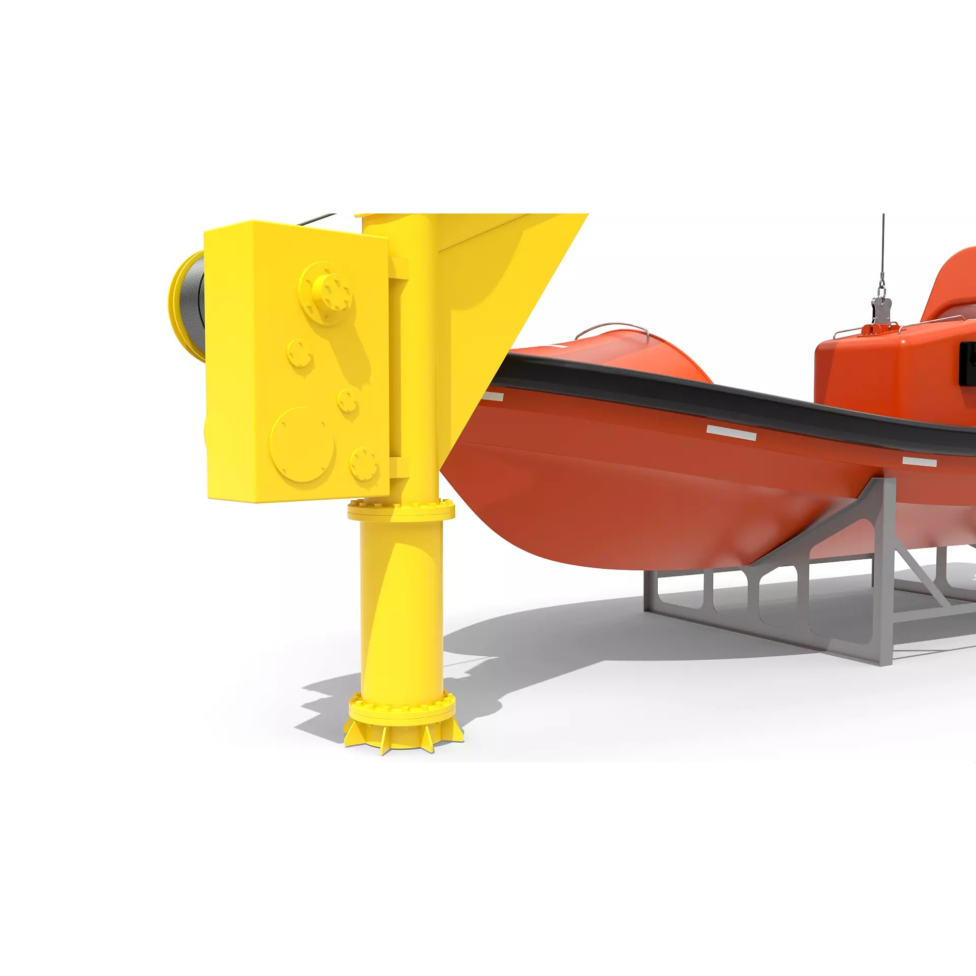 Fast Rescue Boat FRB FRC - Game-Ready 3D Model - View 11