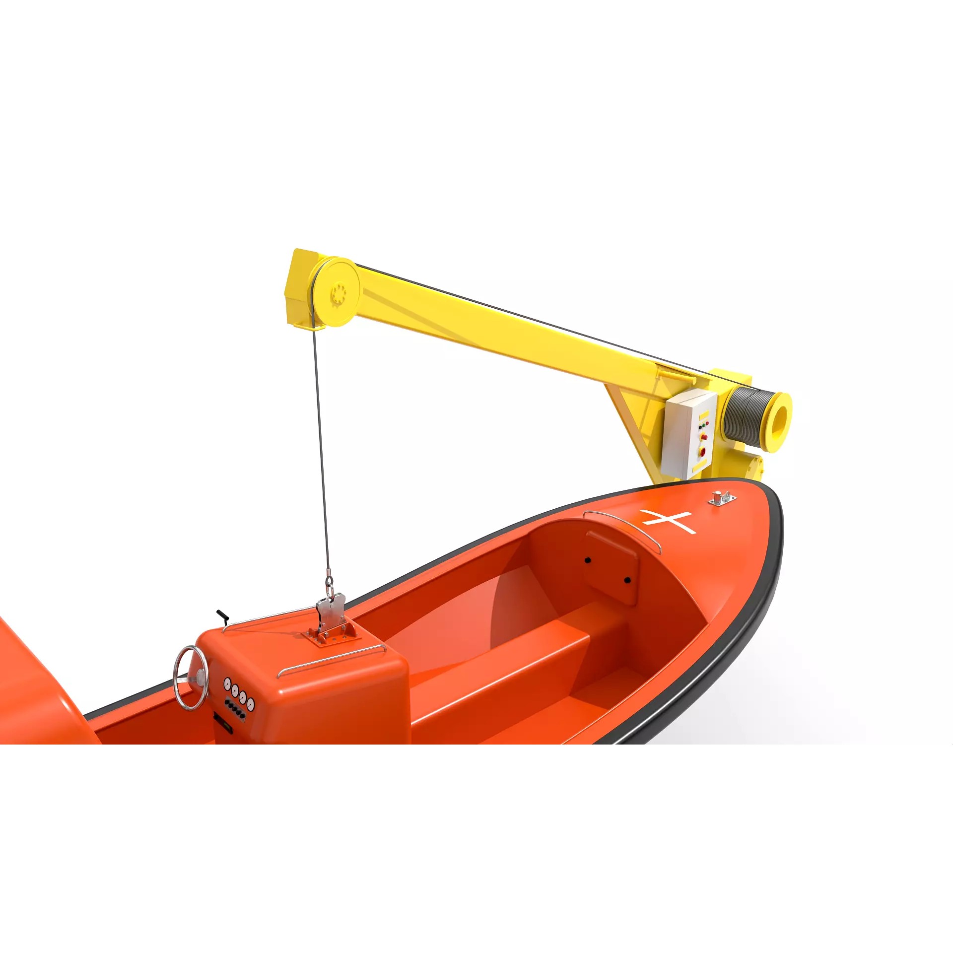 Fast Rescue Boat FRB FRC - Game-Ready 3D Model - View 12