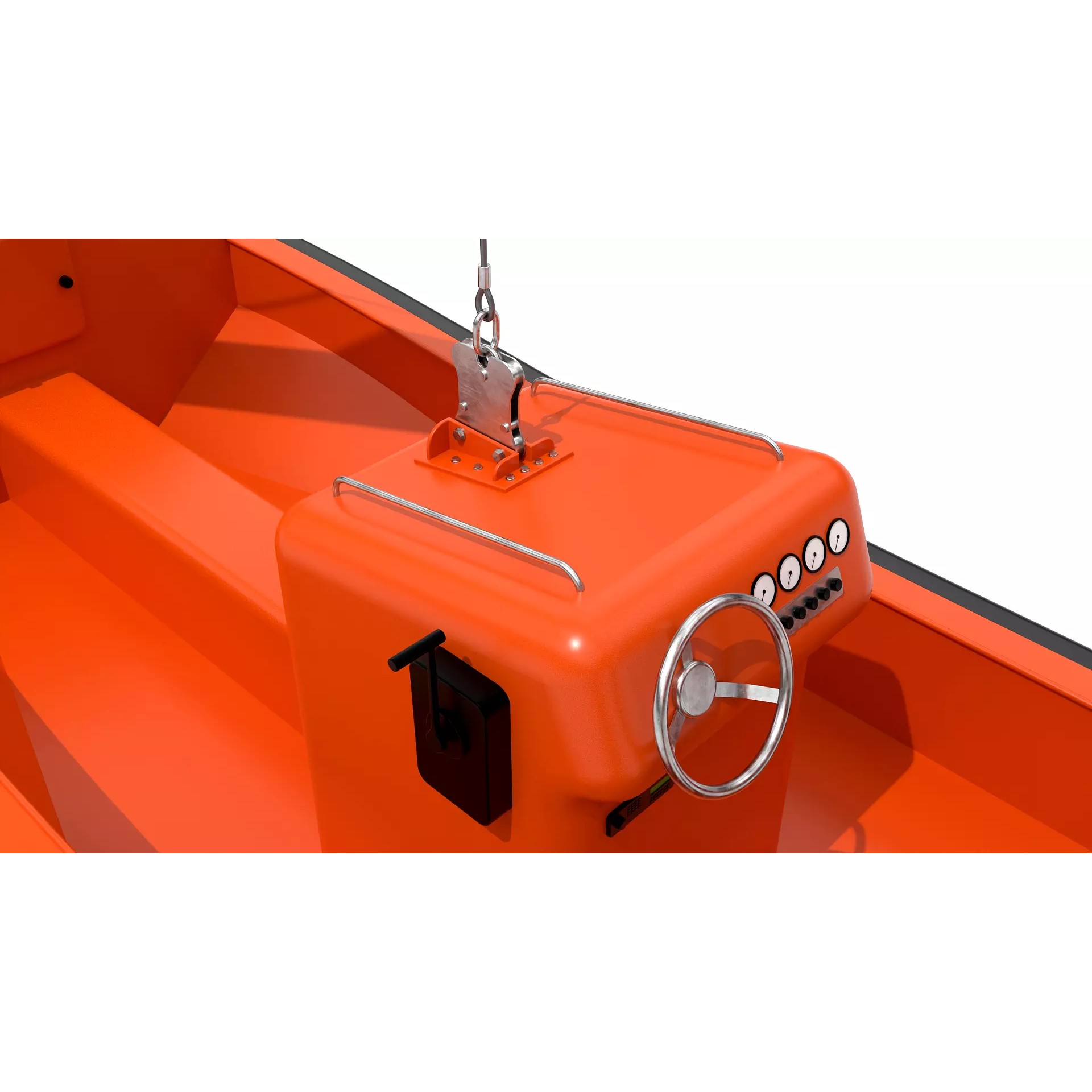 Fast Rescue Boat FRB FRC - Game-Ready 3D Model - View 8