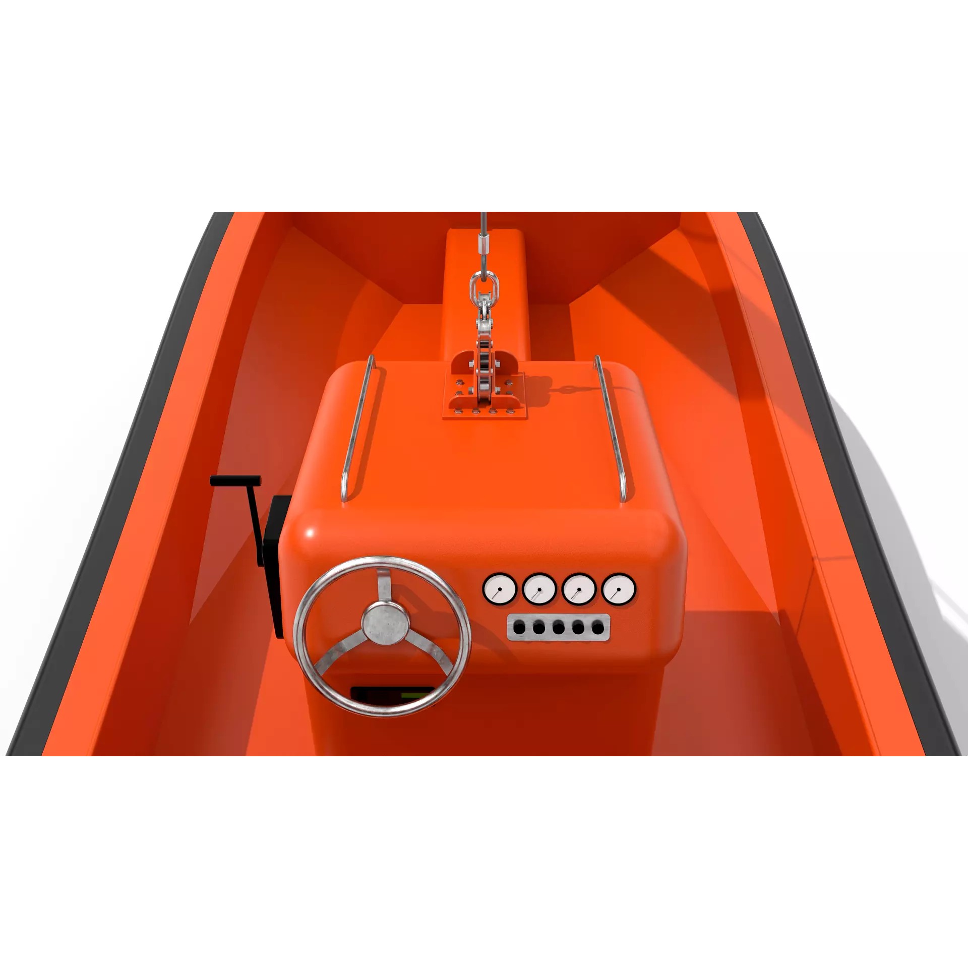 Fast Rescue Boat FRB FRC - Game-Ready 3D Model - View 9