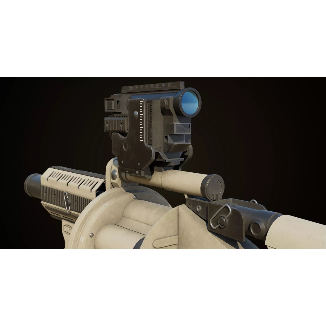 Grenade Launcher 3D Model – Low Poly Game Asset, PBR Textures, FBX - View 17
