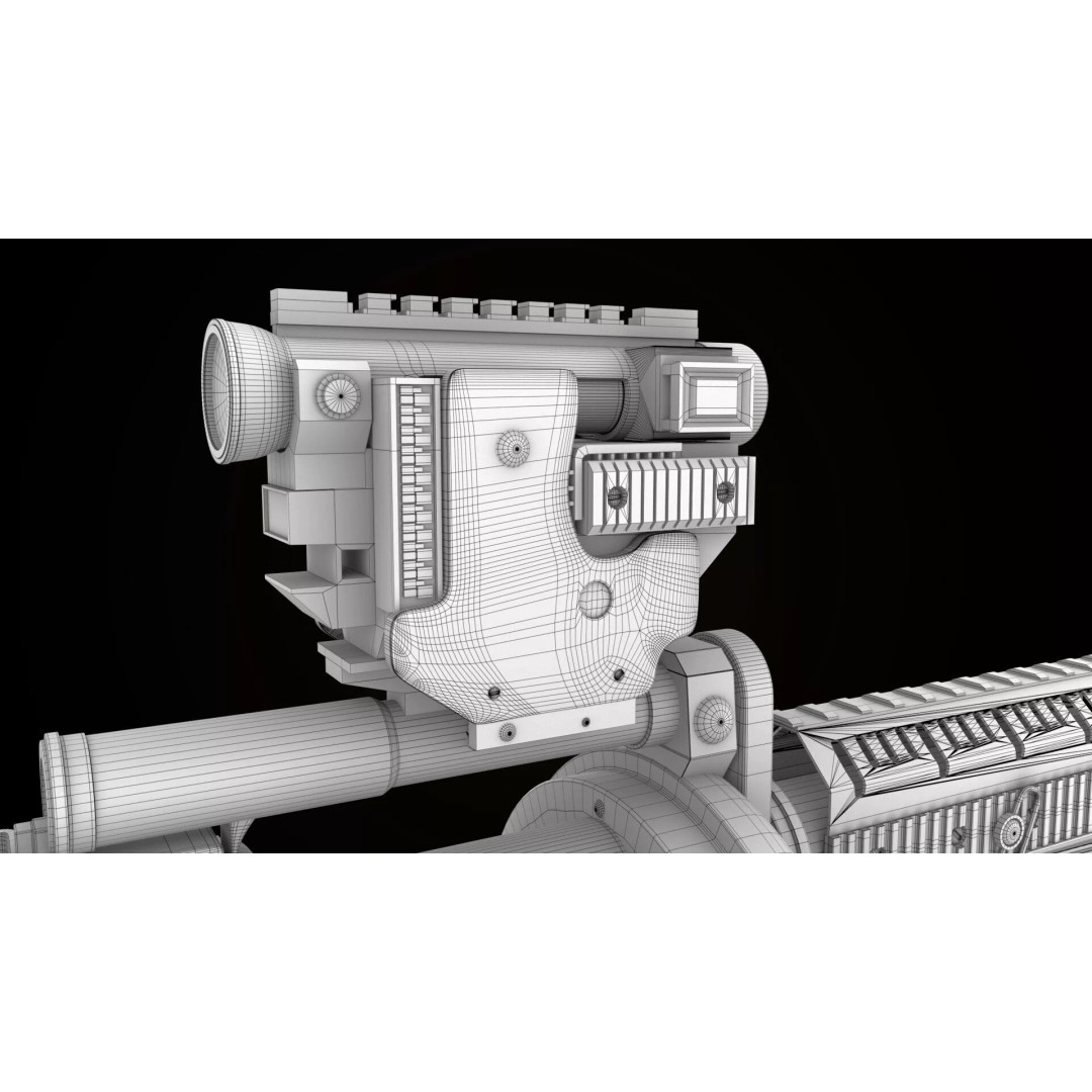 Grenade Launcher 3D Model – Low Poly Game Asset, PBR Textures, FBX - View 32