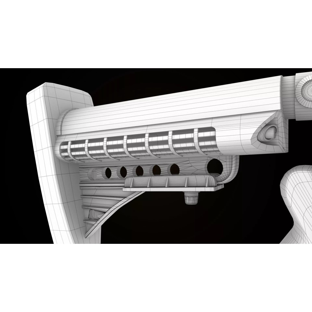 Grenade Launcher 3D Model – Low Poly Game Asset, PBR Textures, FBX - View 36