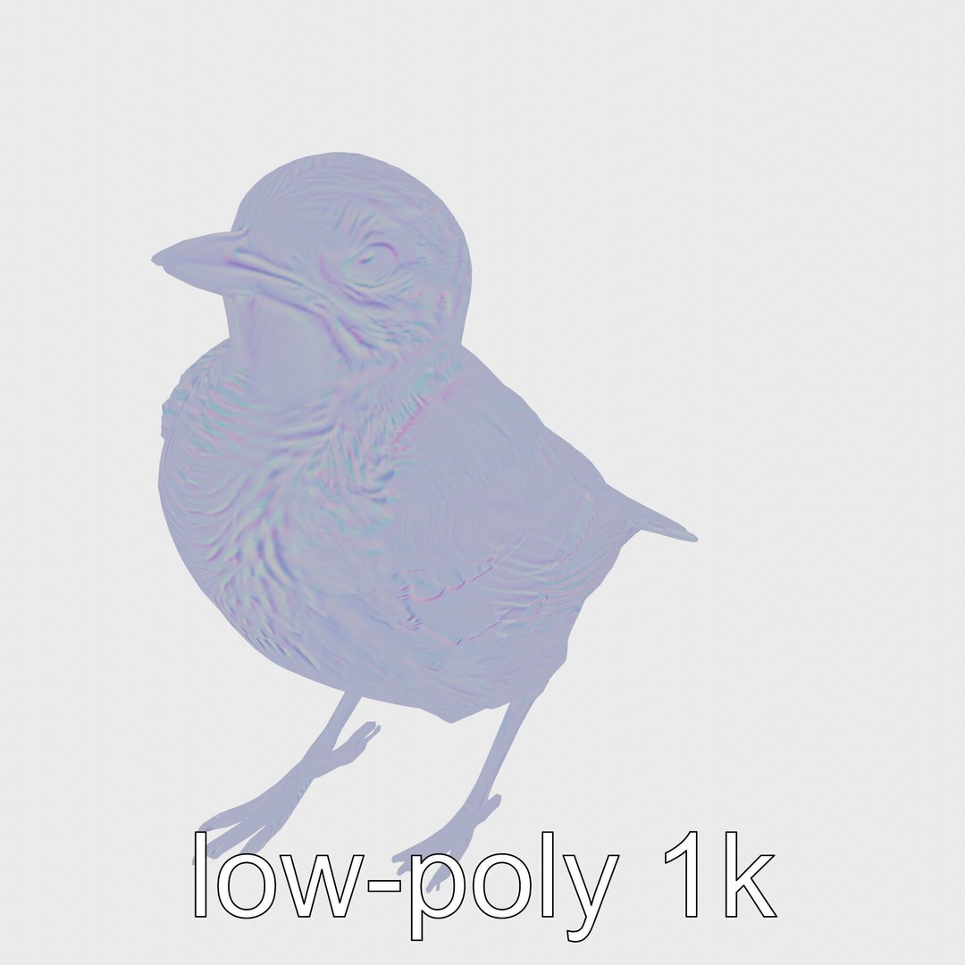 Rock Sparrow 3D Model – Low Poly PBR Bird Asset for Animation - View 22