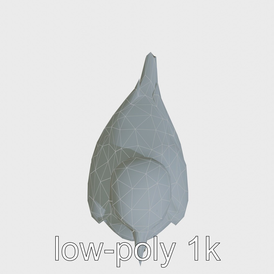 Rock Sparrow 3D Model – Low Poly PBR Bird Asset for Animation - View 25