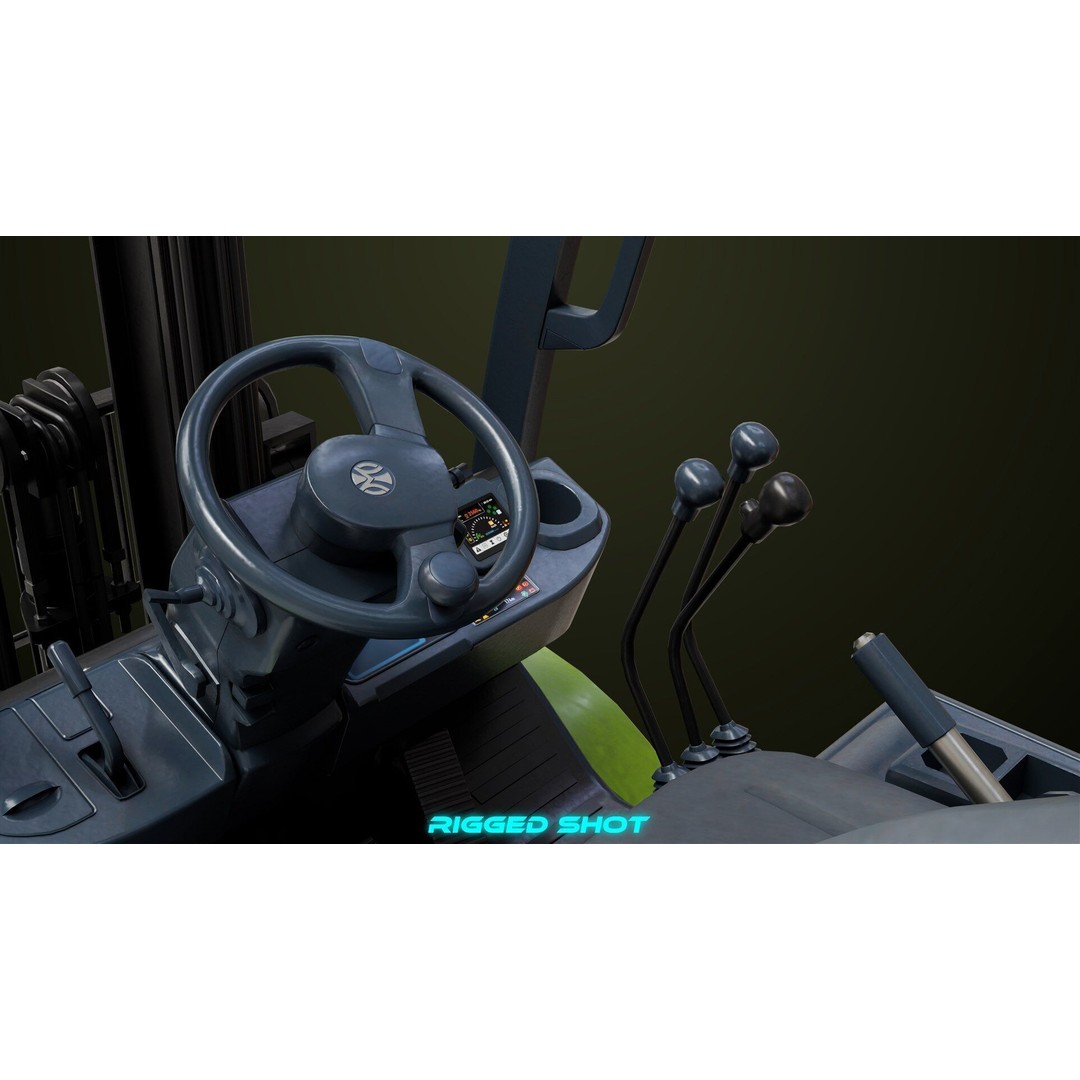 Forklift Truck 3D Model – Low Poly PBR Game Asset, FBX & Blender - View 14