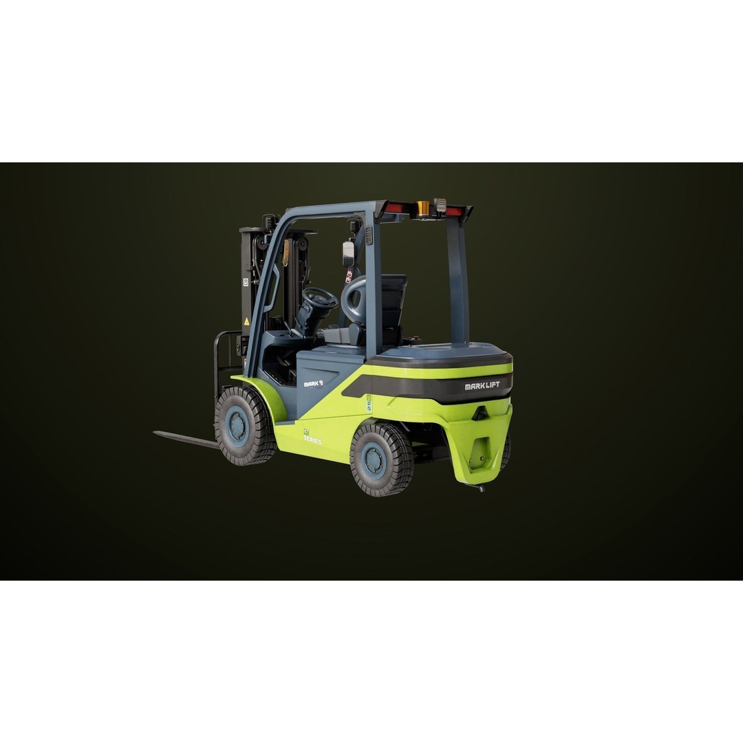Forklift Truck 3D Model – Low Poly PBR Game Asset, FBX & Blender - View 16
