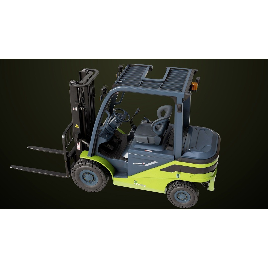 Forklift Truck 3D Model – Low Poly PBR Game Asset, FBX & Blender - View 17
