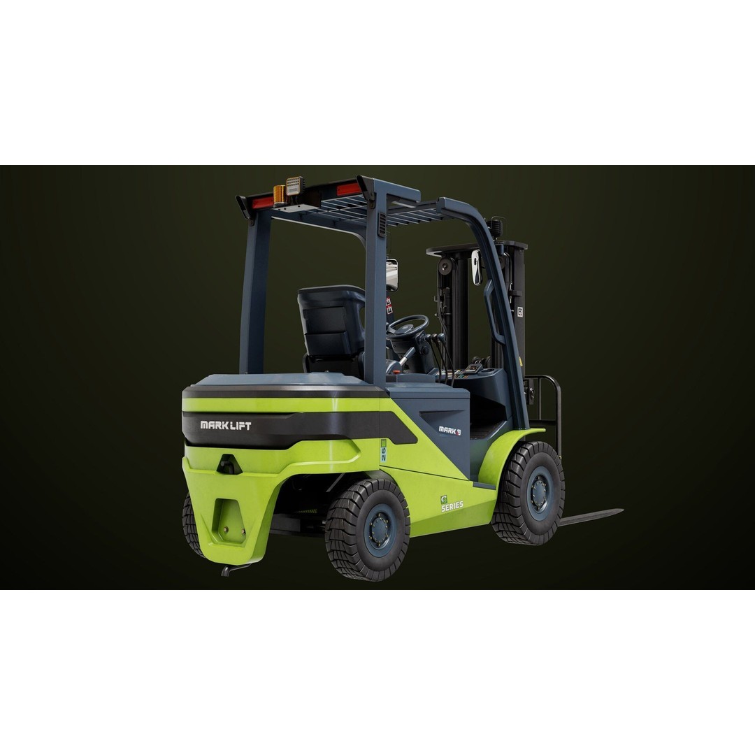 Forklift Truck 3D Model – Low Poly PBR Game Asset, FBX & Blender - View 19