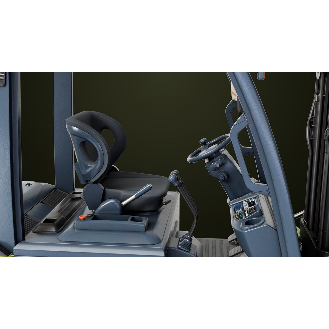 Forklift Truck 3D Model – Low Poly PBR Game Asset, FBX & Blender - View 20