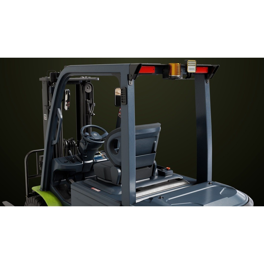 Forklift Truck 3D Model – Low Poly PBR Game Asset, FBX & Blender - View 21